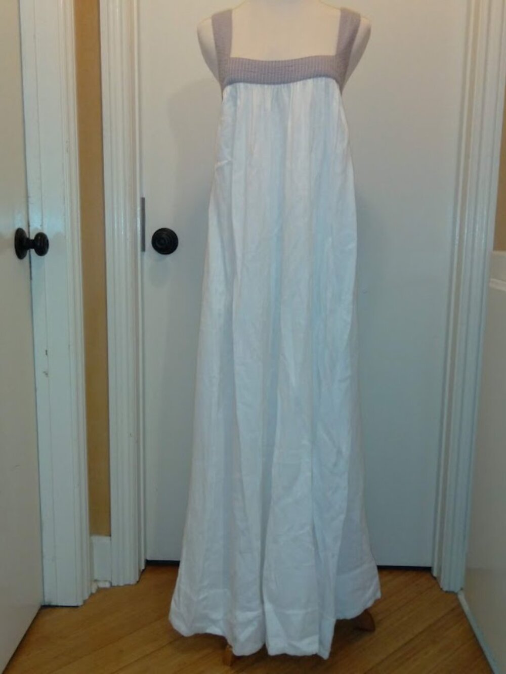 Free People Ivory Linen Long Maxi Dress Small New/w tag